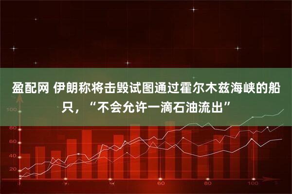 盈配网 伊朗称将击毁试图通过霍尔木兹海峡的船只，“不会允许一滴石油流出”